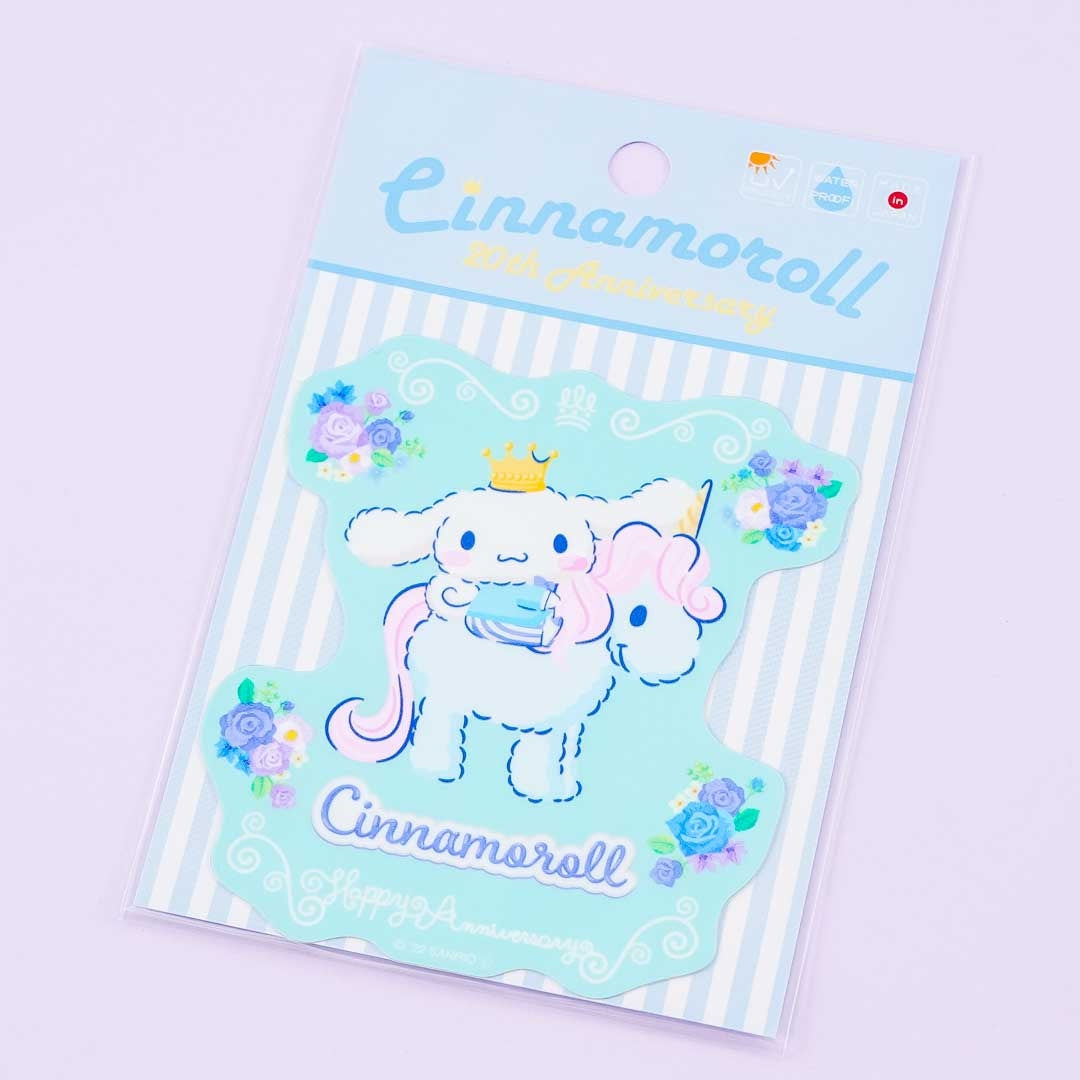 Cinnamoroll 20th Anniversary Vinyl Sticker - Cinnamoroll & Corne