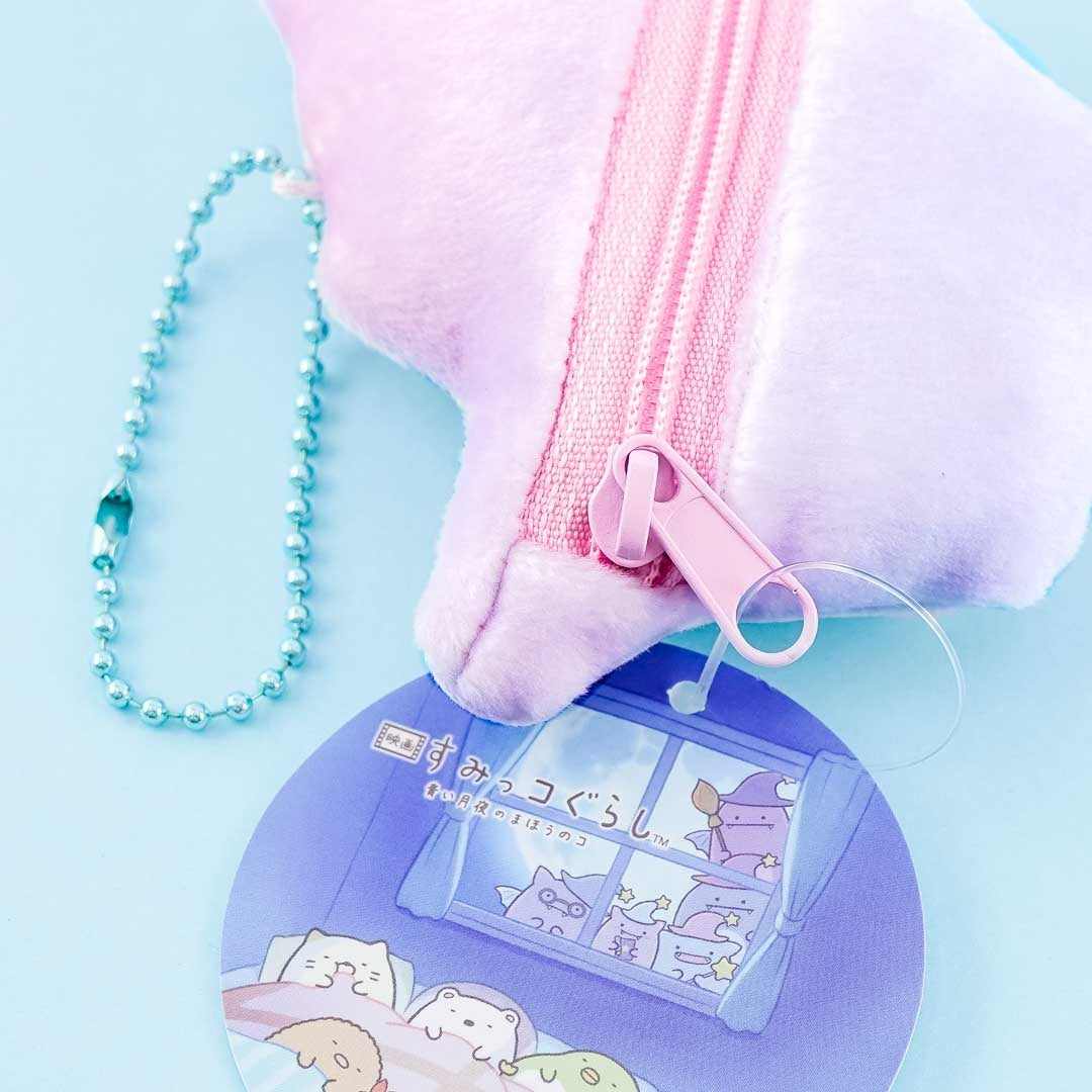 Sumikko Gurashi Wizard Die-Cut Coin Purse & Bag Charm - Tapioca