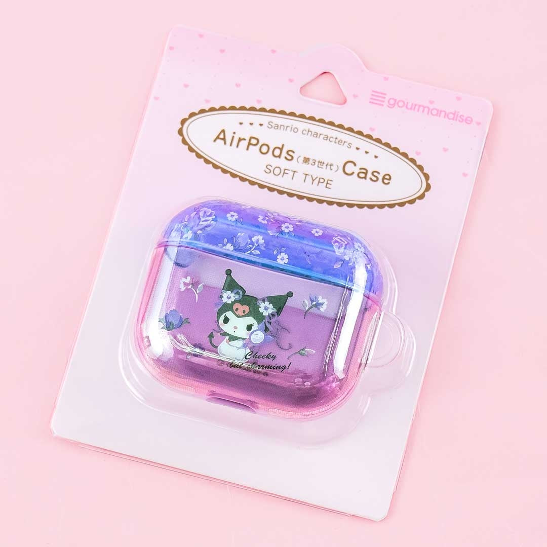 Kuromi Floral Dream Soft-Type Clear Case - AirPods (3rd generation)