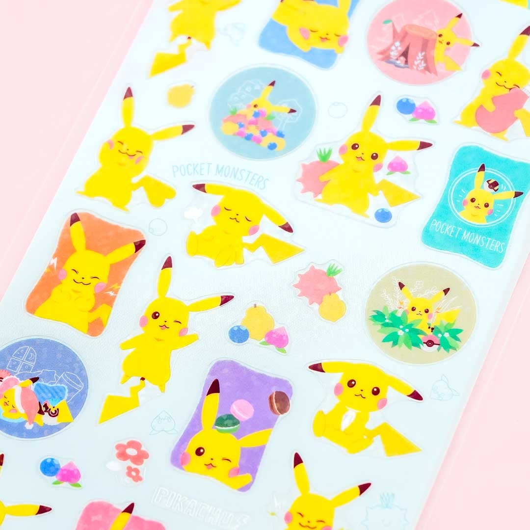 Pocket Monsters Pikachu Hologram Clear Stickers