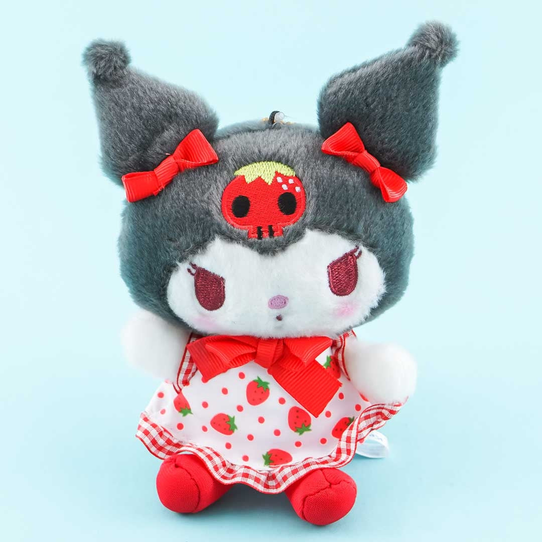Kuromi Sweet Strawberry Plushie Charm - Medium