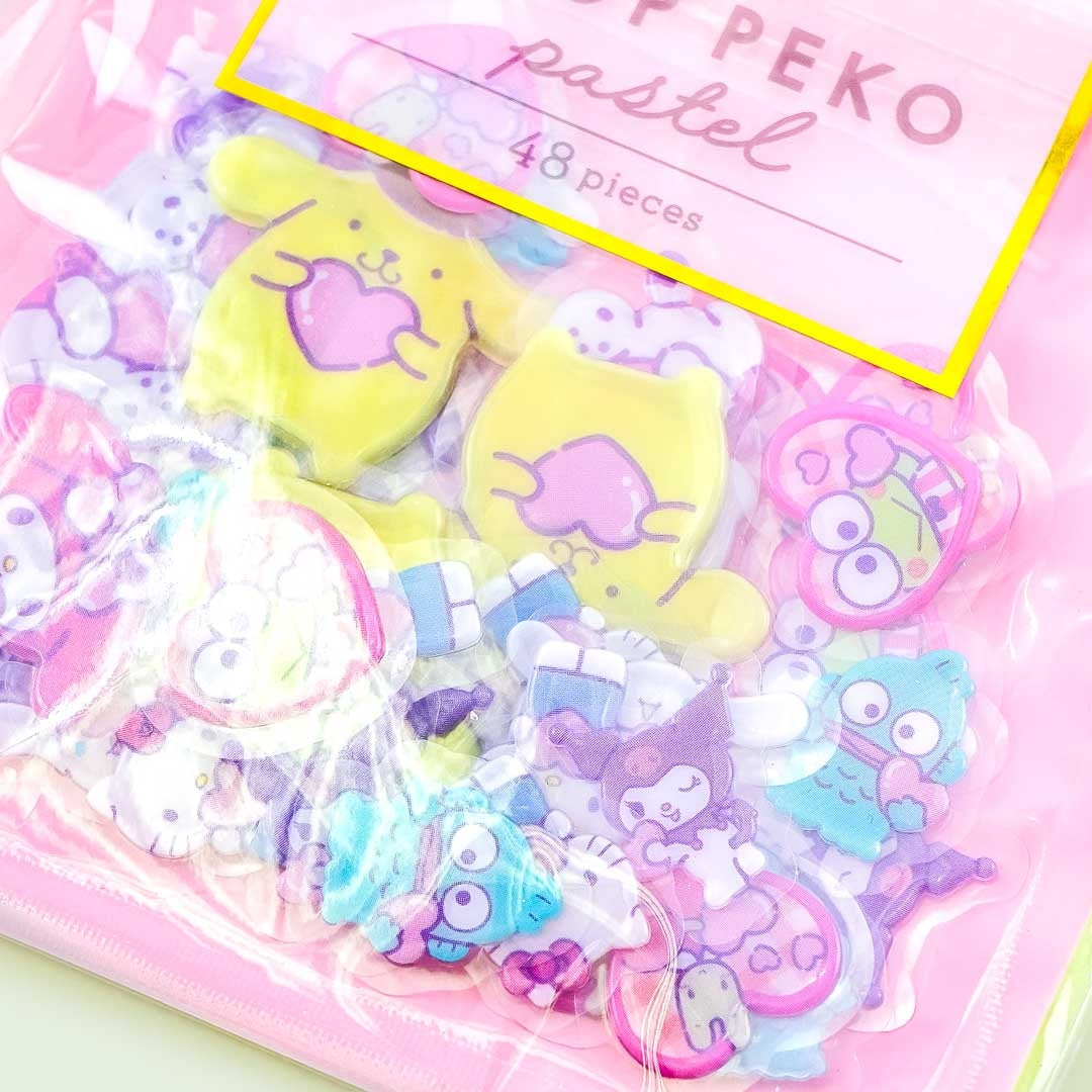 Sanrio Characters Lovely Drop Peko Pastel Stickers