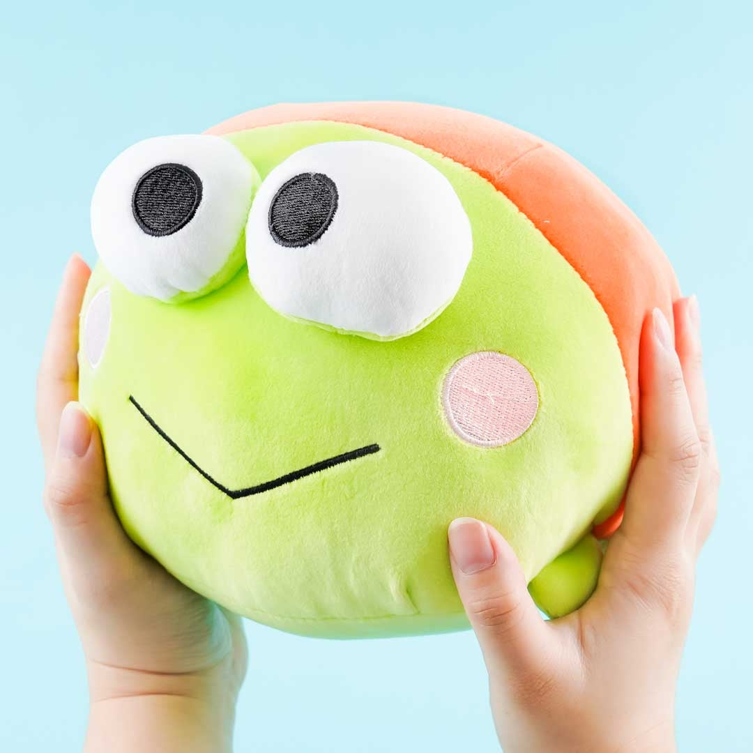 Keroppi Coro Fluffy Nesoberi Cushion Plushie - Medium
