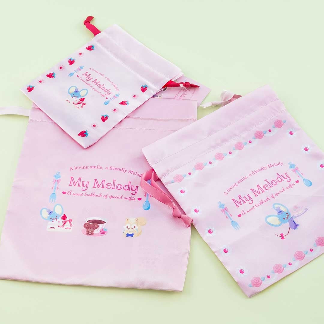 My Melody Sweet LookBook Drawstring Pouch Set