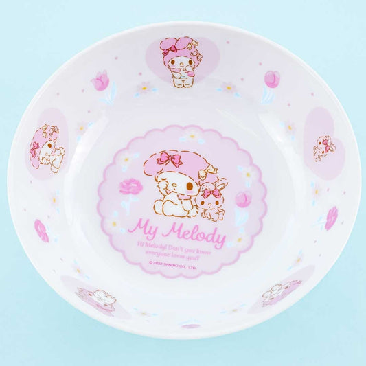 My Melody Flowery Curry & Pasta Melamine Plate