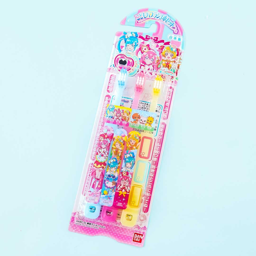 Delicious Party PreCure Kids Toothbrush Set - 3 pcs