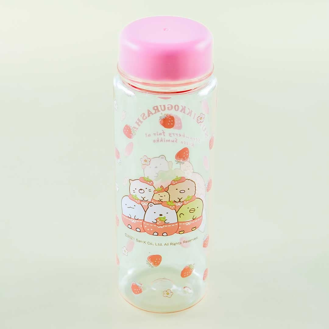 Sumikko Gurashi Strawberry Fair Transparent Water Bottle