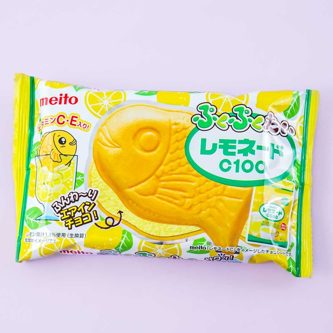 Meito Puku Puku Tai Fish Shaped Wafer - Lemonade