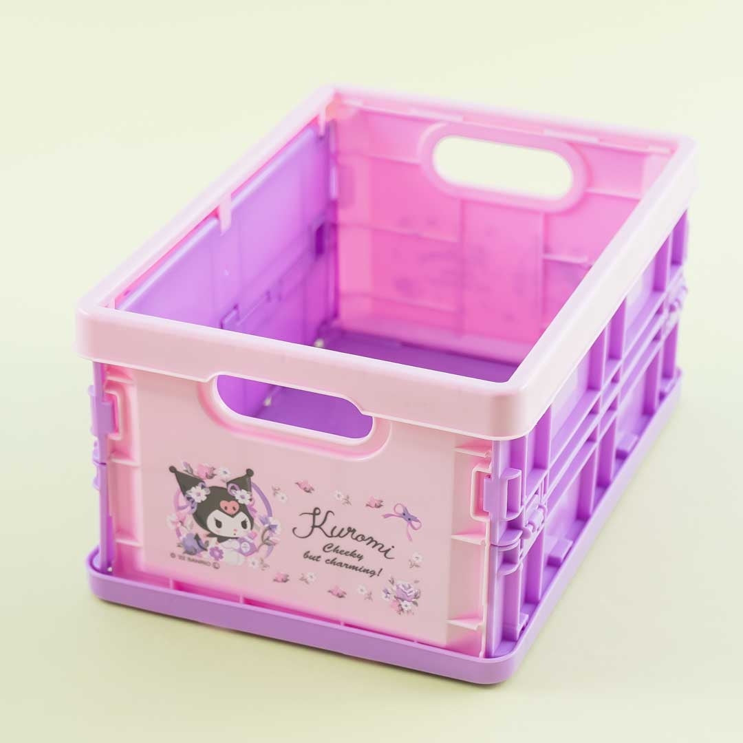 Kuromi Flowery Folding Storage Basket