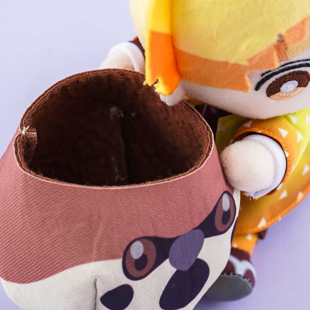 Demon Slayer Plushie With Storage Holder - Zenitsu Agatsuma / Medium