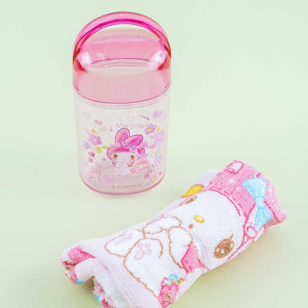 My Melody Kirakira Doll Hand Towel With Case