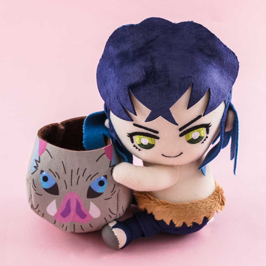 Demon Slayer Plushie With Storage Holder - Hashibira Inosuke / Medium