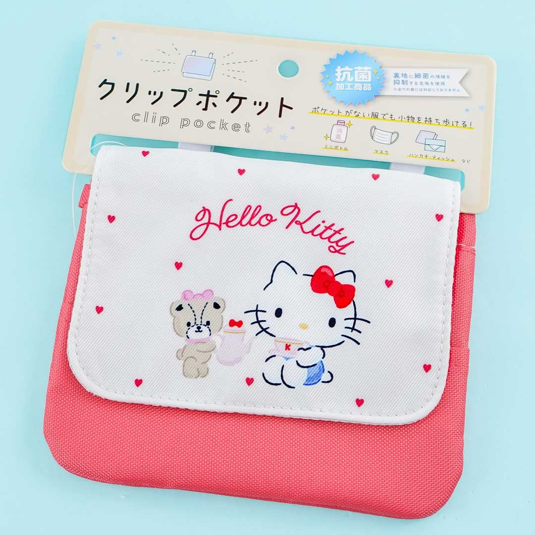 Hello Kitty Tea Time Pocket Clip Pouch