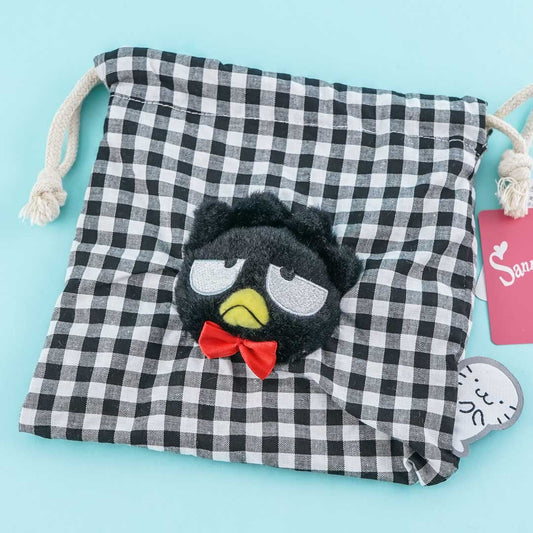 Bad Badtz Maru Checkered Drawstring Bag