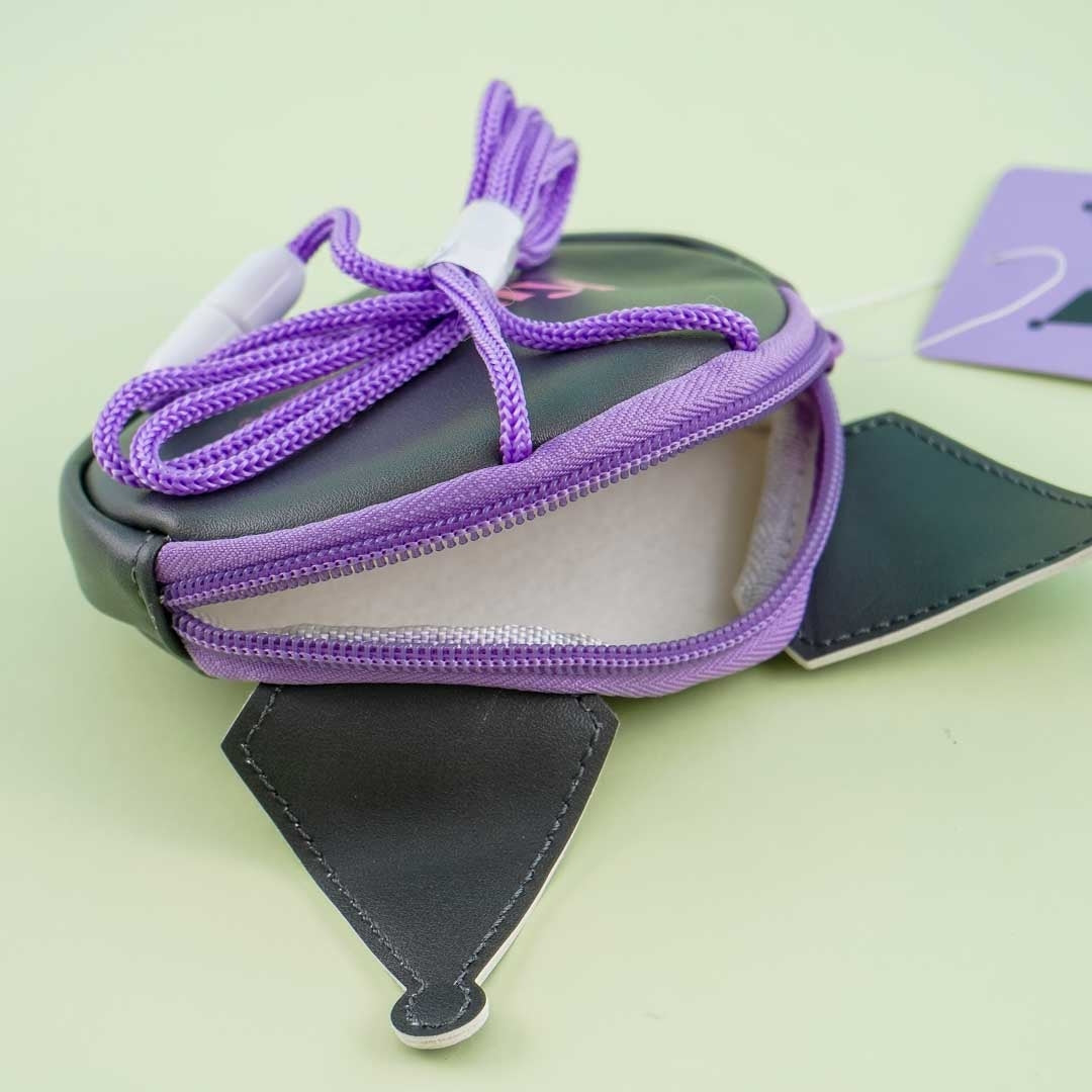 Kuromi Face Pouch With Neck Strap
