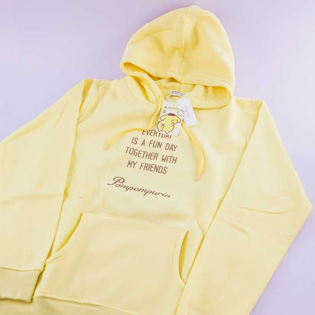 Pompompurin Cream Embroidery Hoodie
