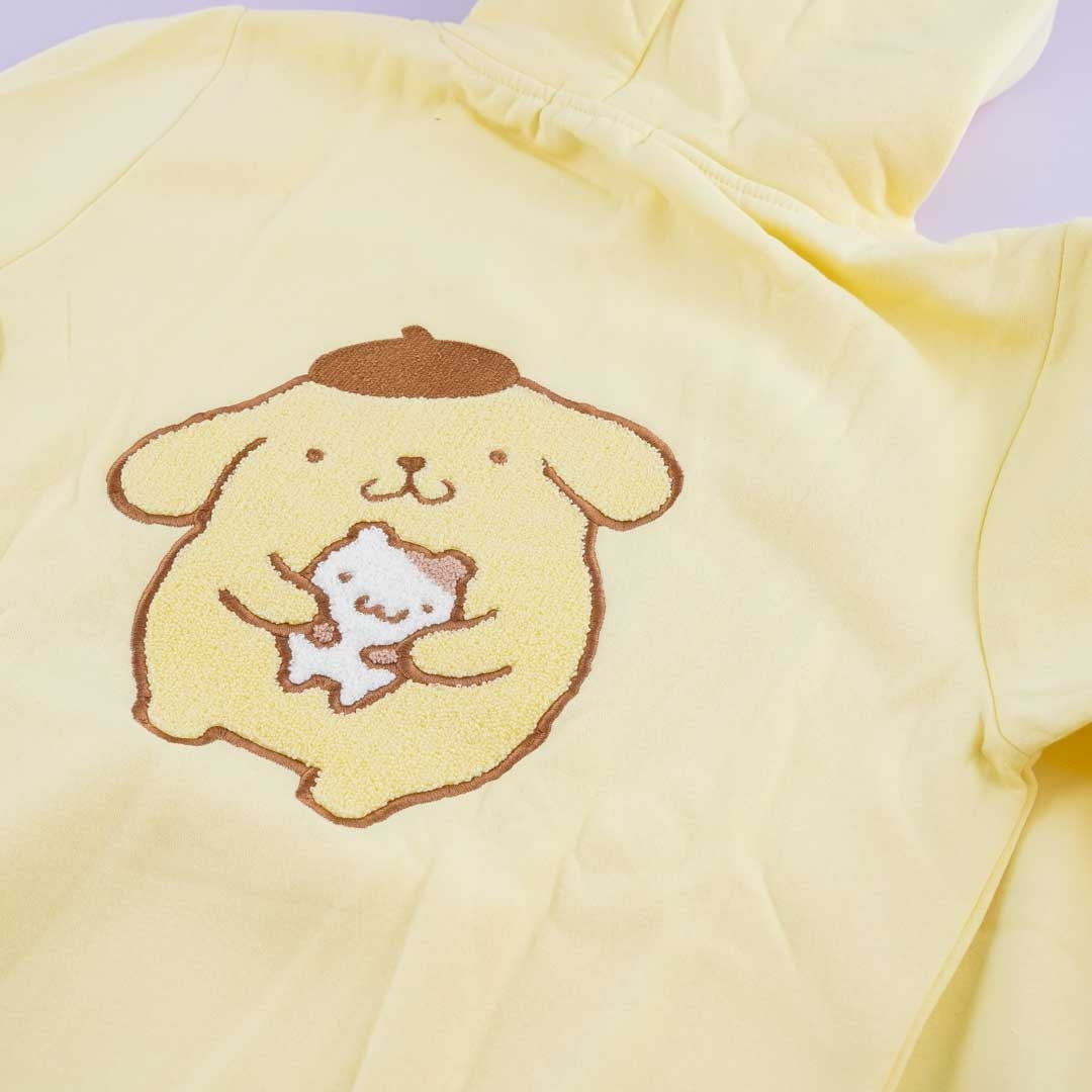 Pompompurin Cream Embroidery Hoodie