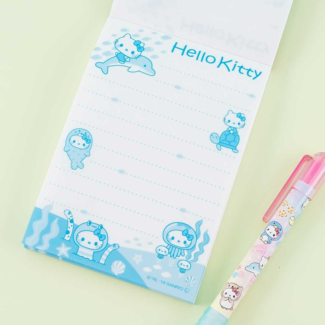 Hello Kitty Sea Friends Memo Pad & Ballpoint Pen Set