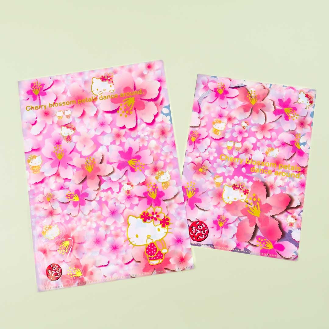 Hello Kitty Sakura Clear File Folder Set