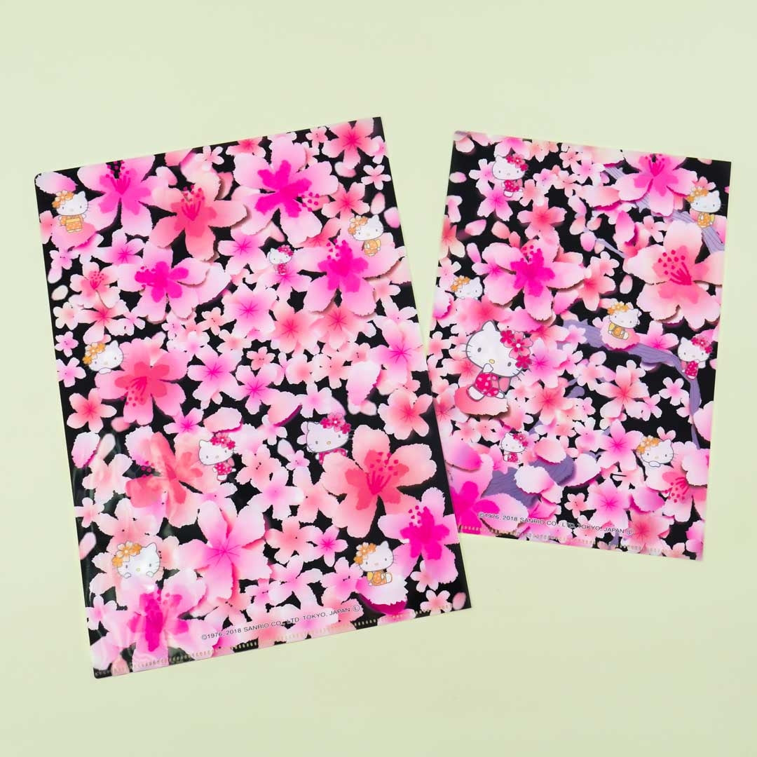 Hello Kitty Sakura Clear File Folder Set