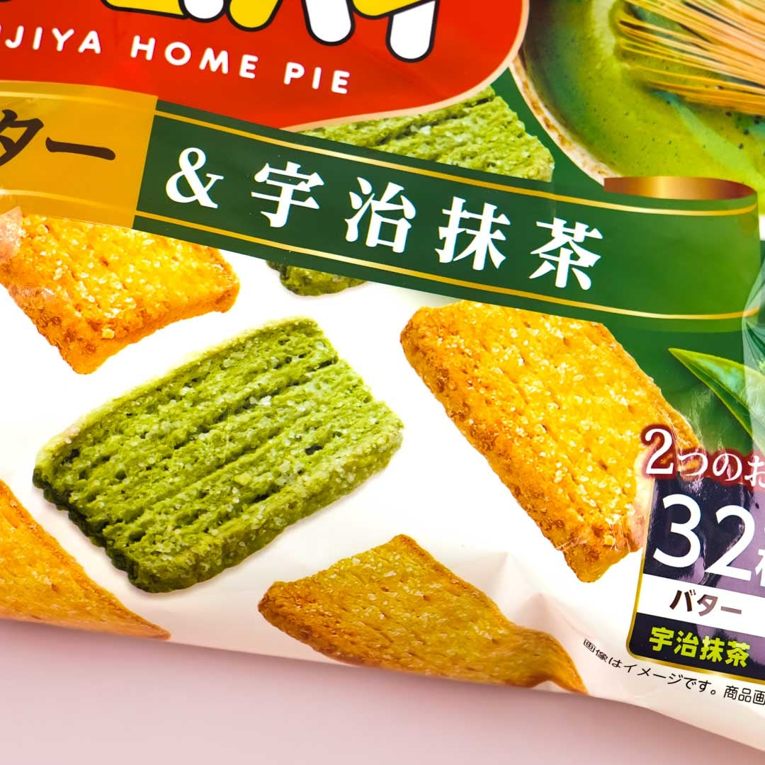 Fujiya Home Pie Snacks - Butter & Uji Matcha