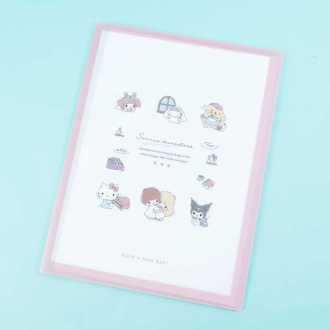 Sanrio Characters Rest Day Multi-Pocket A4 File Folder