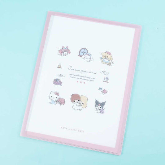 Sanrio Characters Rest Day Multi-Pocket A4 File Folder