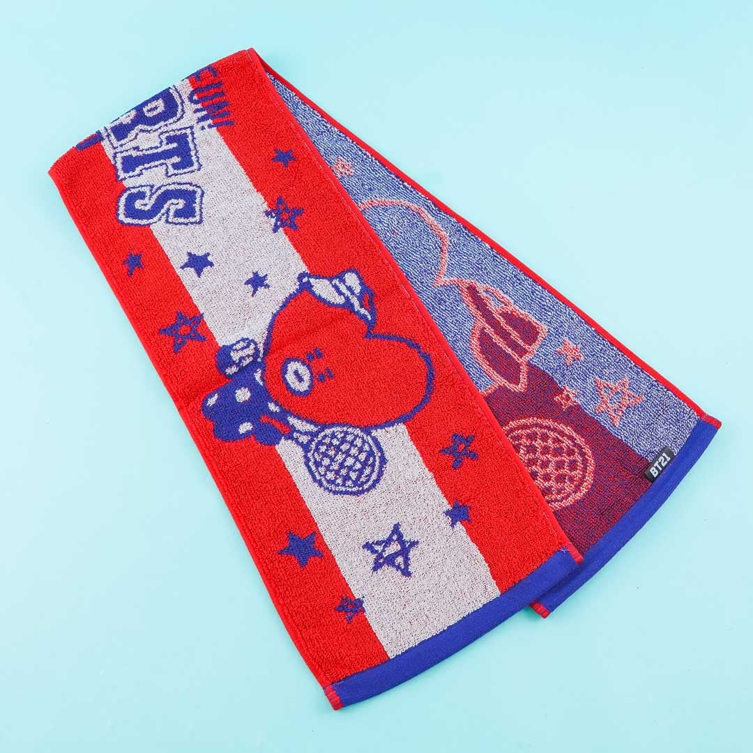 BT21 Jacquard Long Face Towel - Tata