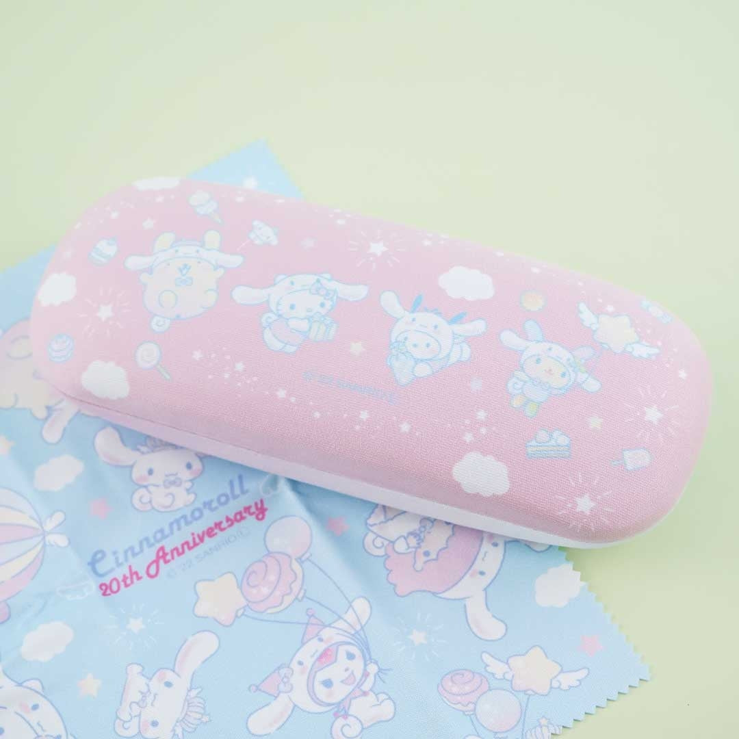 Cinnamoroll X Sanrio Characters 20th Anniversary Eyeglass Hard Case - Pink