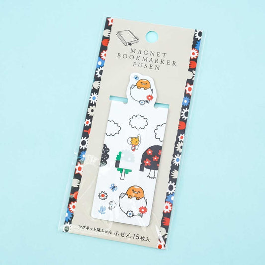 Gudetama Flower Forest Magnet Bookmark & Sticky Tabs Set
