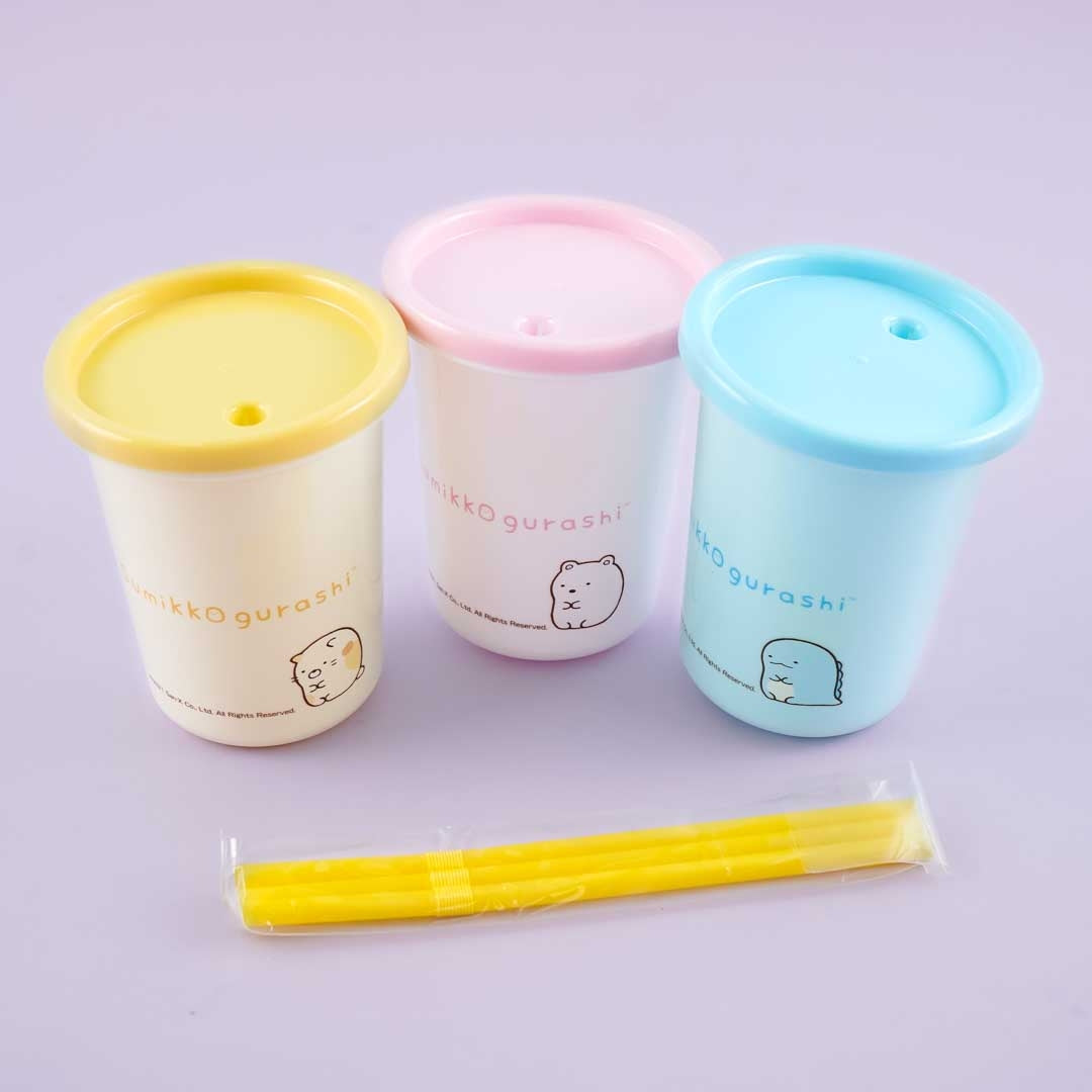 Sumikko Gurashi Face Reusable Tumbler With Straw Set