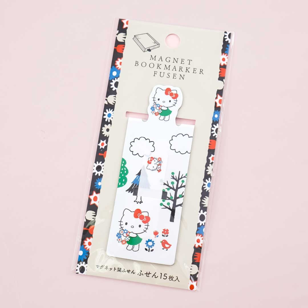 Hello Kitty Flower Forest Magnet Bookmark & Sticky Tabs Set