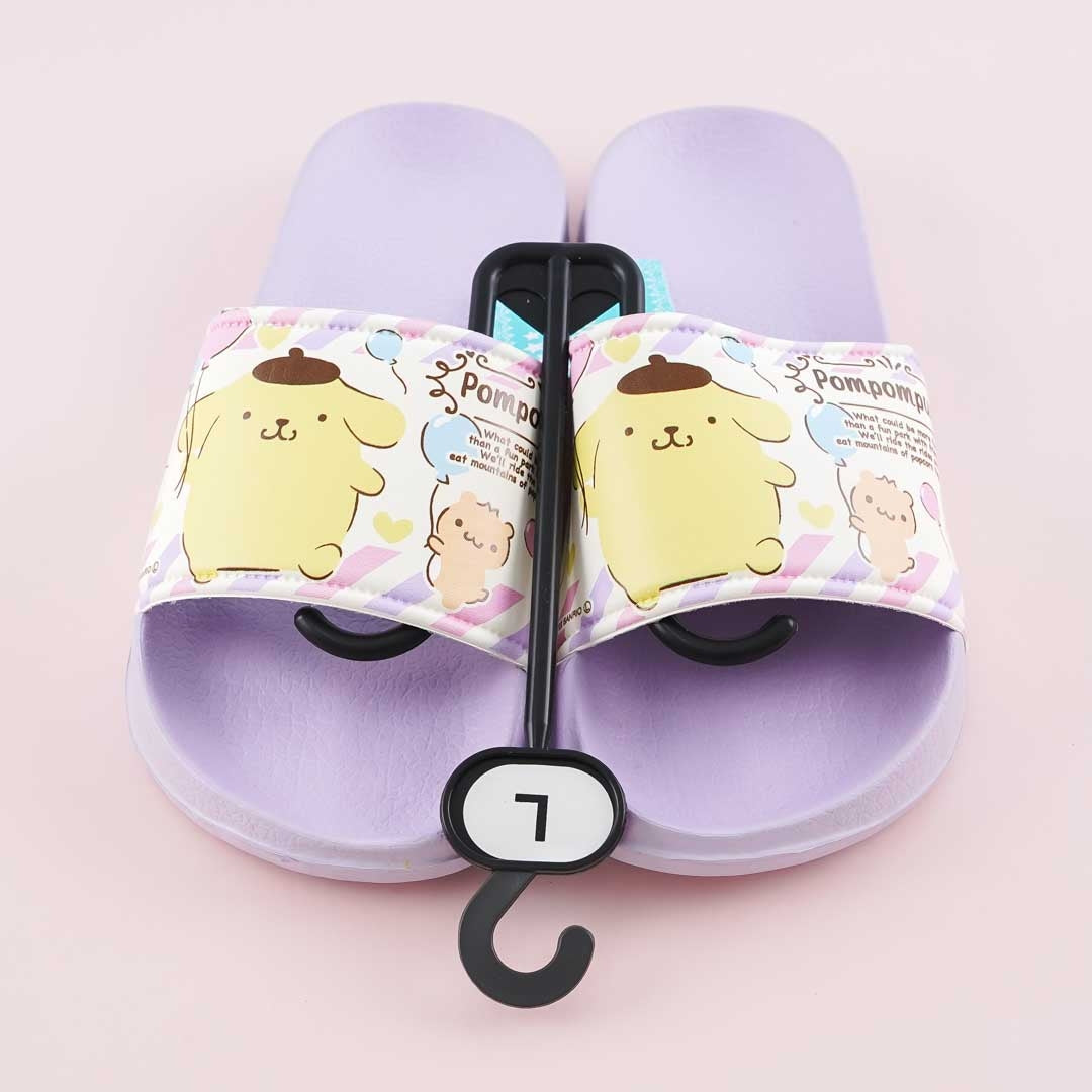Pompompurin Balloon Time Indoor Slippers - Purple / Large