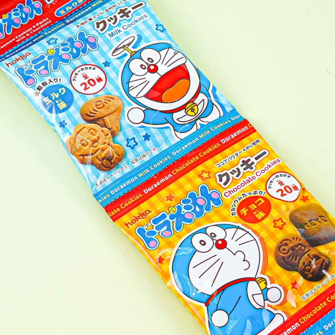 Doraemon Chocolate & Milk Character Cookies Set - 4 pcs