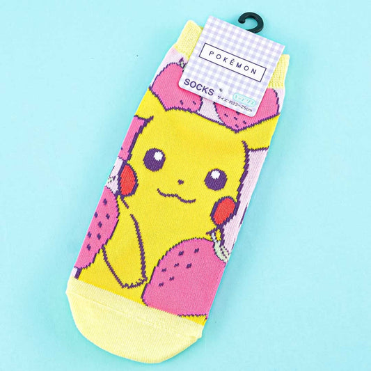 Pokemon Character Socks - Strawberry Pikachu