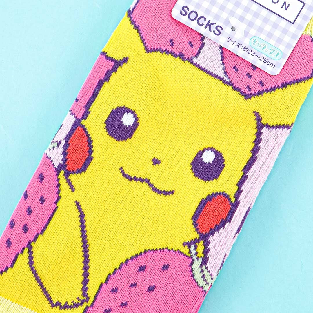 Pokemon Character Socks - Strawberry Pikachu
