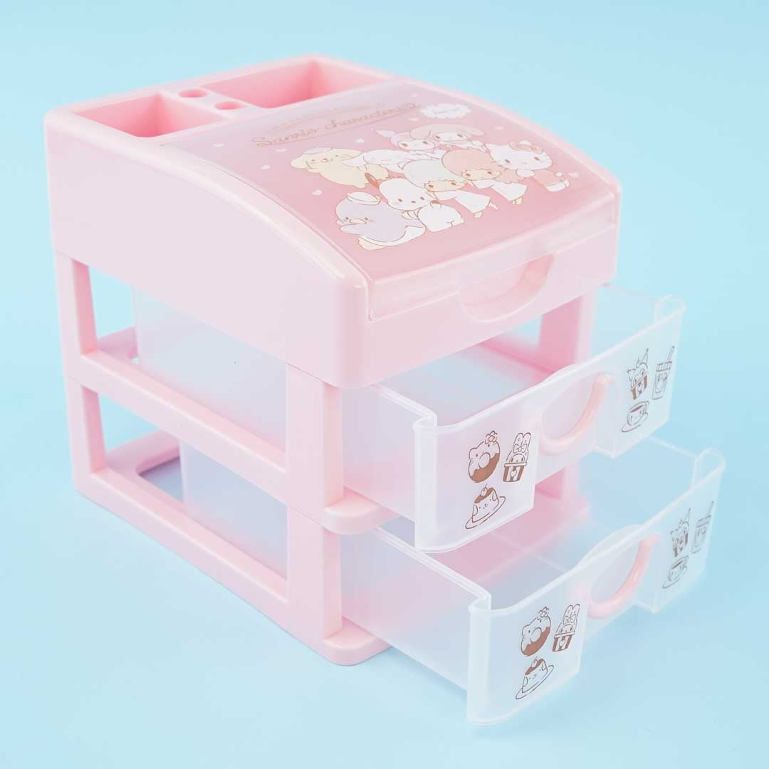 Sanrio Characters Dessert 2-Drawer Clear Chest Box