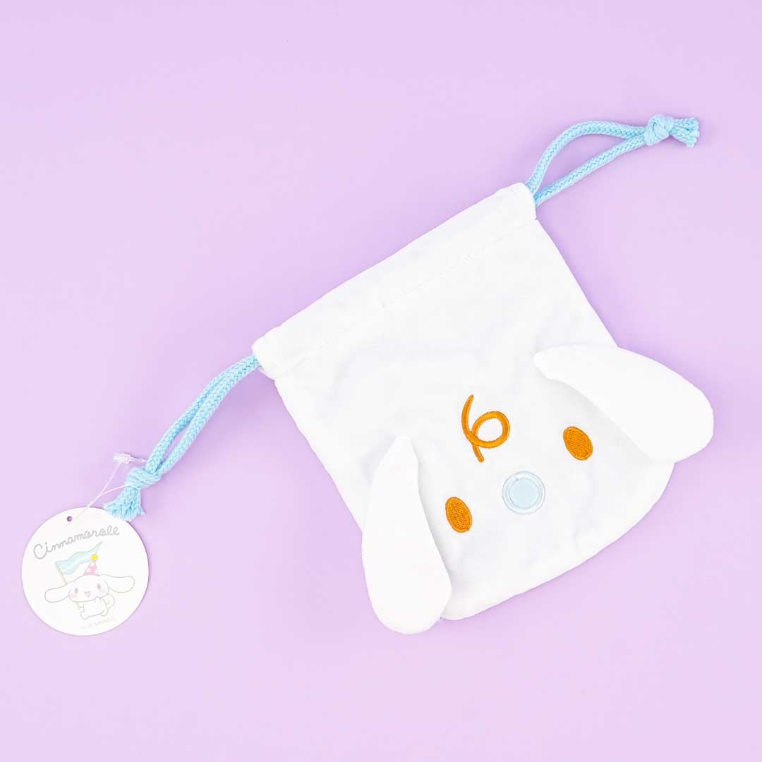 Cinnamoroll Die-cut Drawstring Pouch - Milk