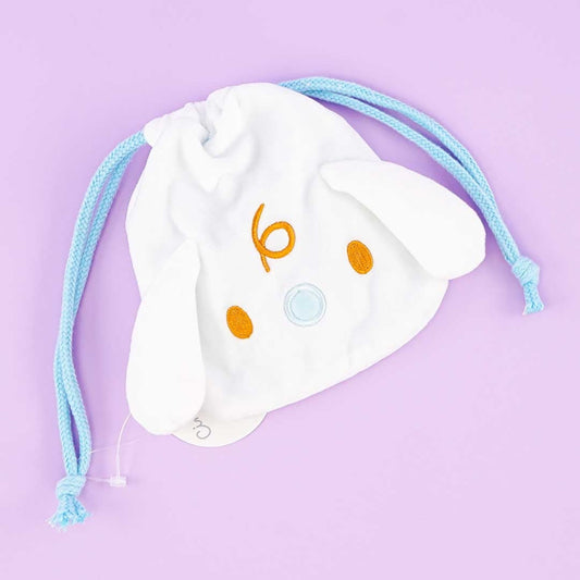 Cinnamoroll Die-cut Drawstring Pouch - Milk