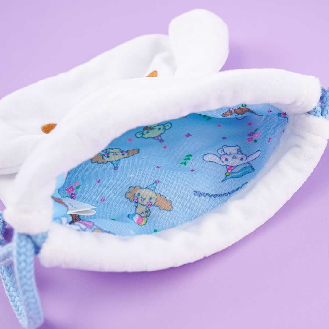 Cinnamoroll Die-cut Drawstring Pouch - Milk