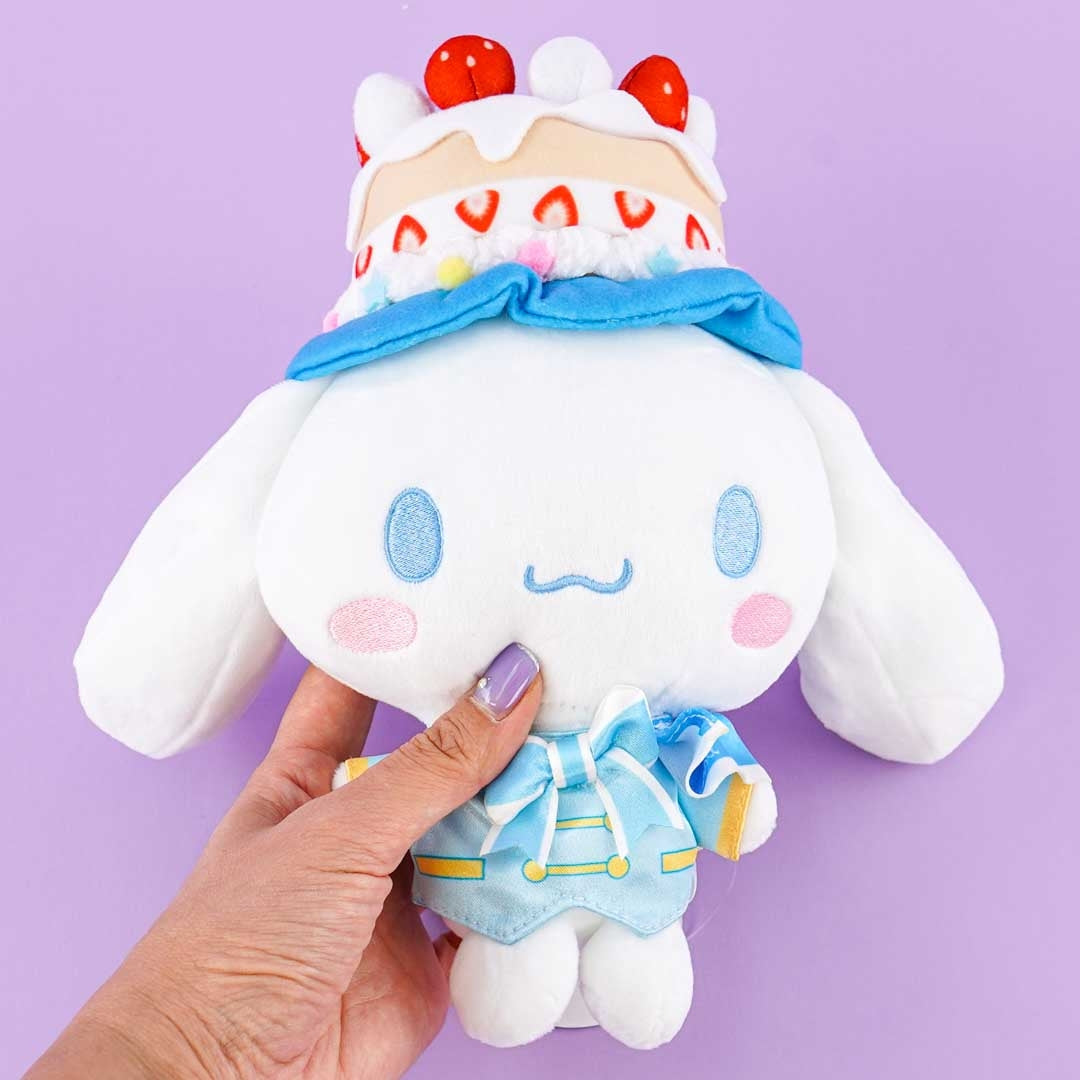 Cinnamoroll 20th Anniversary Cake Hat Plushie - Small