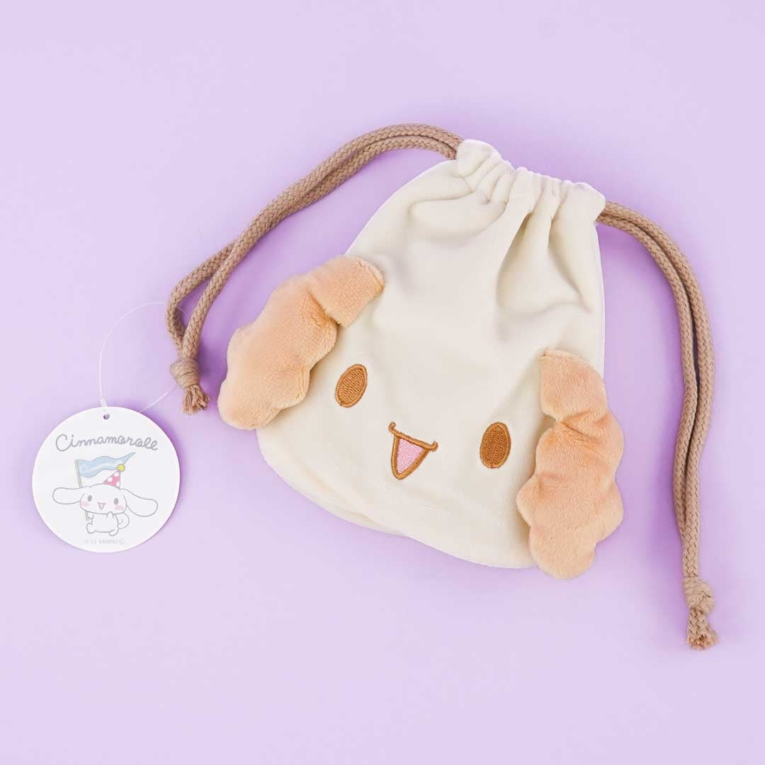 Cinnamoroll Die-cut Drawstring Pouch - Chiffon