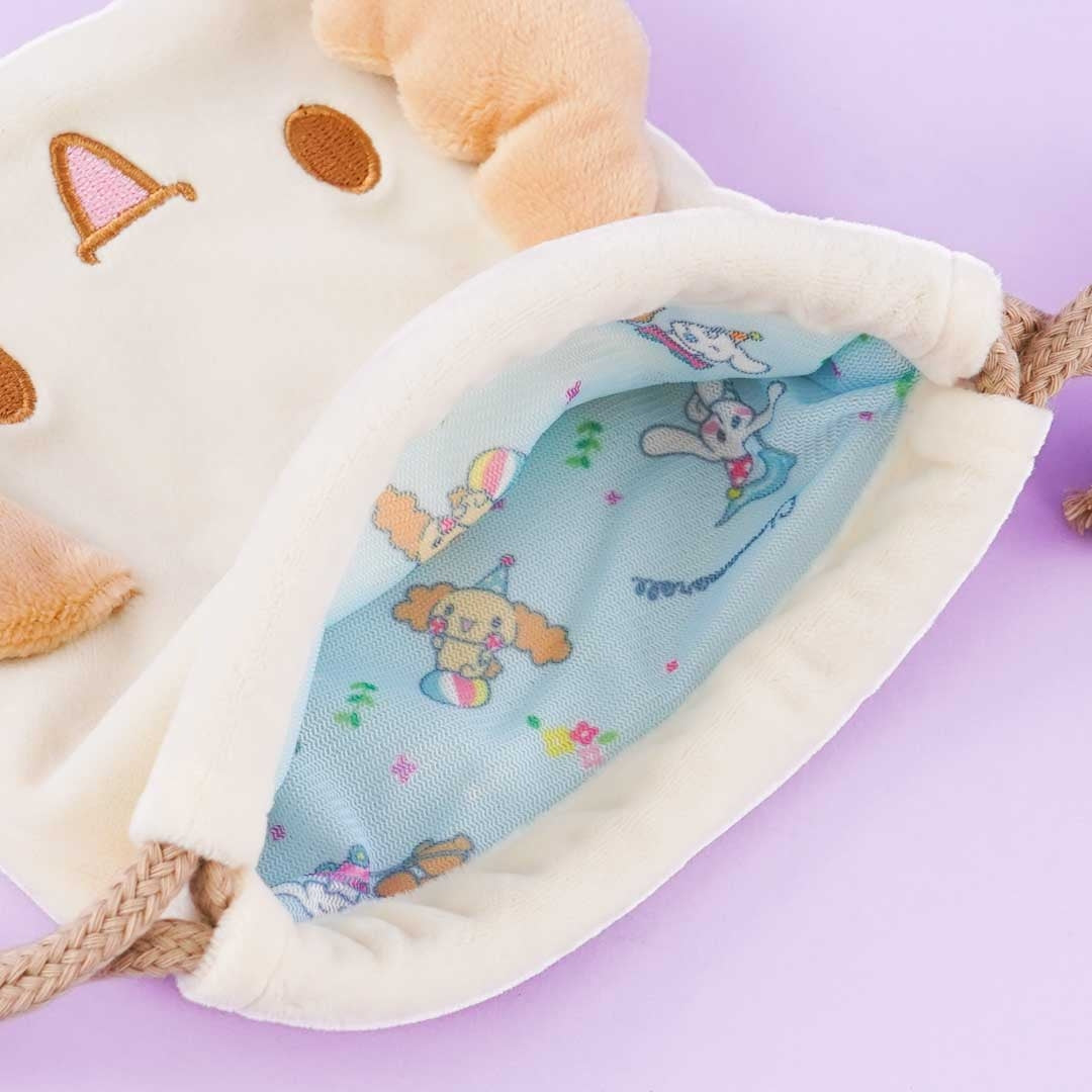 Cinnamoroll Die-cut Drawstring Pouch - Chiffon