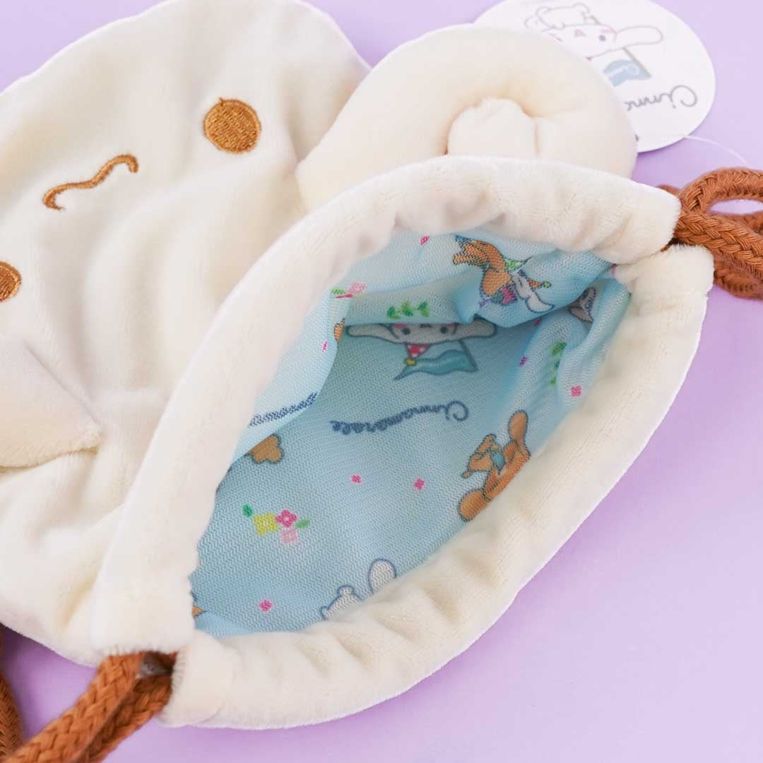 Cinnamoroll Die-cut Drawstring Pouch - Espresso