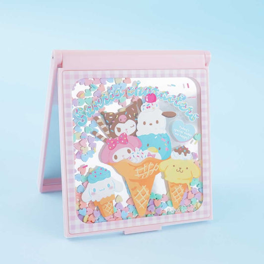 Sanrio Characters Ice Cream Parlor Folding Vanity Mirror