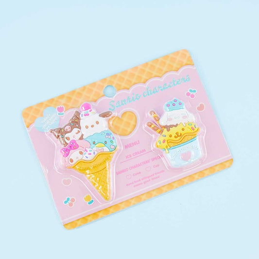 Sanrio Characters Ice Cream Parlor Magnet Set - 2 pcs