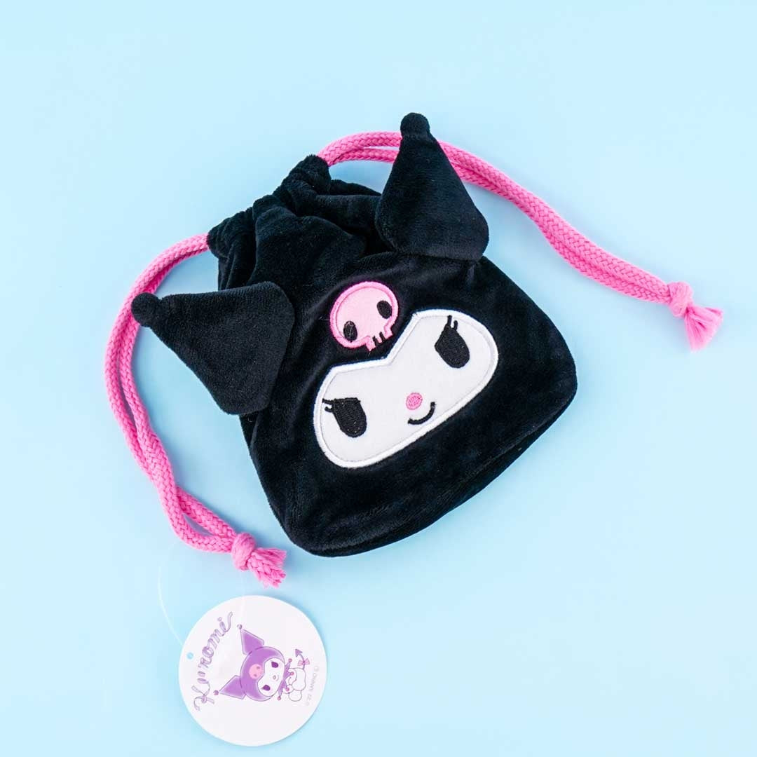 Kuromi Die-cut Drawstring Pouch
