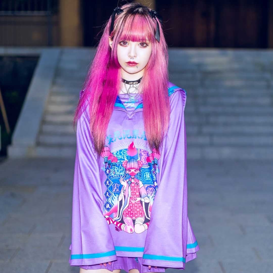 ACDC RAG x A.YAMI Aishiteru Sailor Top - Purple