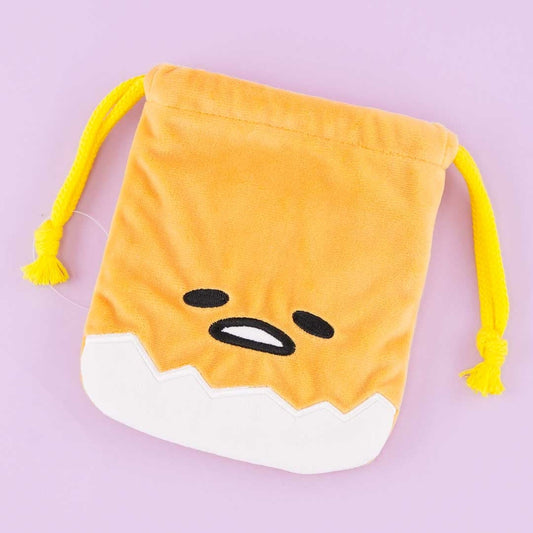 Gudetama Die-Cut Mini Drawstring Pouch