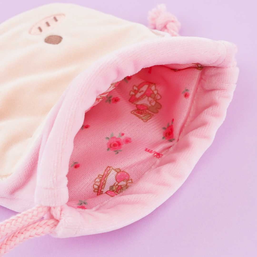 Marron Cream Die-Cut Mini Drawstring Pouch